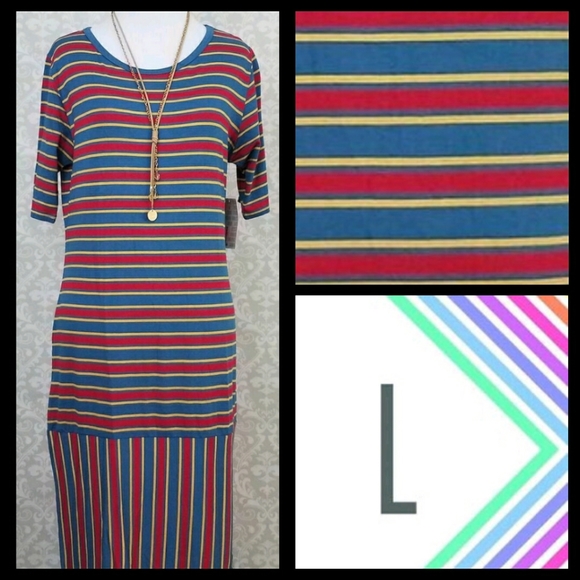 LulaRoe Julia Dress L - Picture 1 of 3